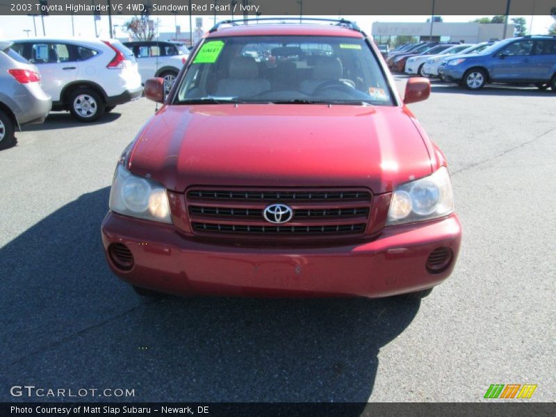 Sundown Red Pearl / Ivory 2003 Toyota Highlander V6 4WD