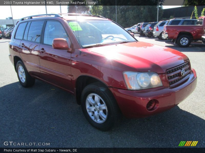 Sundown Red Pearl / Ivory 2003 Toyota Highlander V6 4WD