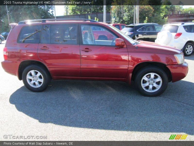 Sundown Red Pearl / Ivory 2003 Toyota Highlander V6 4WD