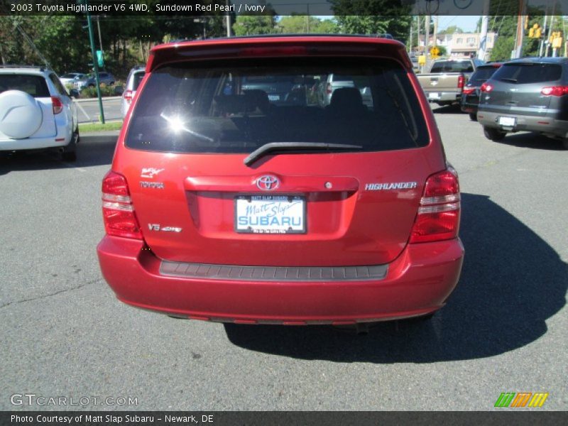 Sundown Red Pearl / Ivory 2003 Toyota Highlander V6 4WD