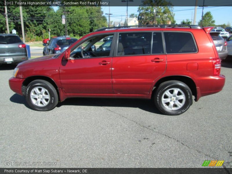 Sundown Red Pearl / Ivory 2003 Toyota Highlander V6 4WD