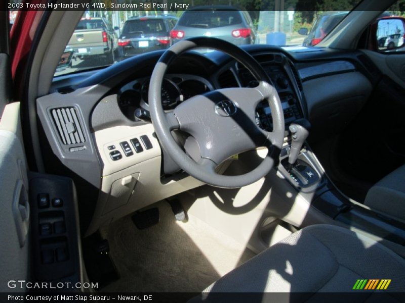 Sundown Red Pearl / Ivory 2003 Toyota Highlander V6 4WD