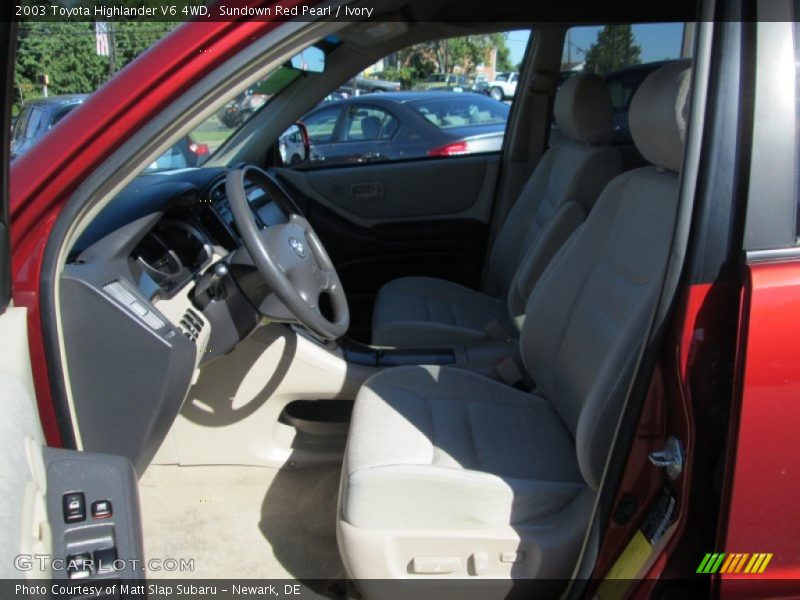 Sundown Red Pearl / Ivory 2003 Toyota Highlander V6 4WD