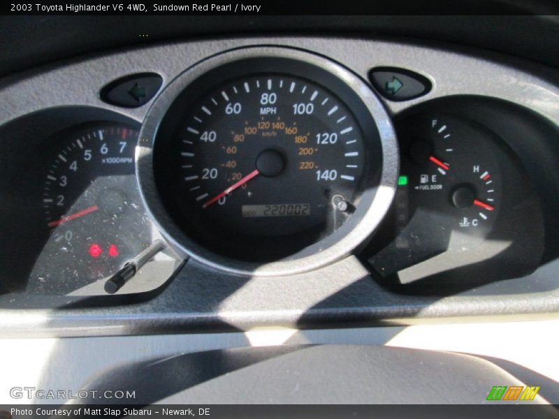 Sundown Red Pearl / Ivory 2003 Toyota Highlander V6 4WD