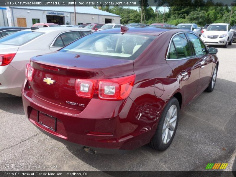 Butte Red Metallic / Cocoa/Light Neutral 2016 Chevrolet Malibu Limited LTZ