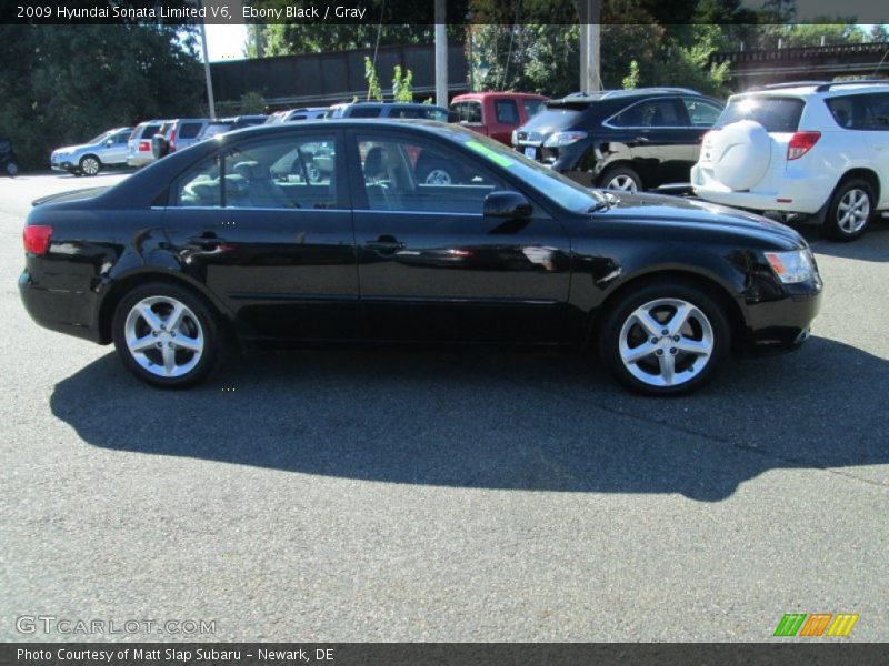 Ebony Black / Gray 2009 Hyundai Sonata Limited V6