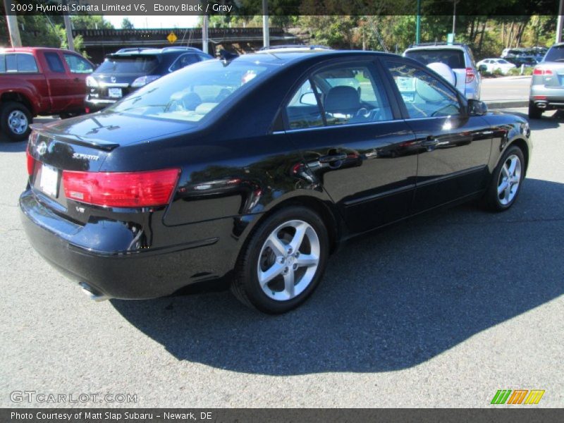 Ebony Black / Gray 2009 Hyundai Sonata Limited V6