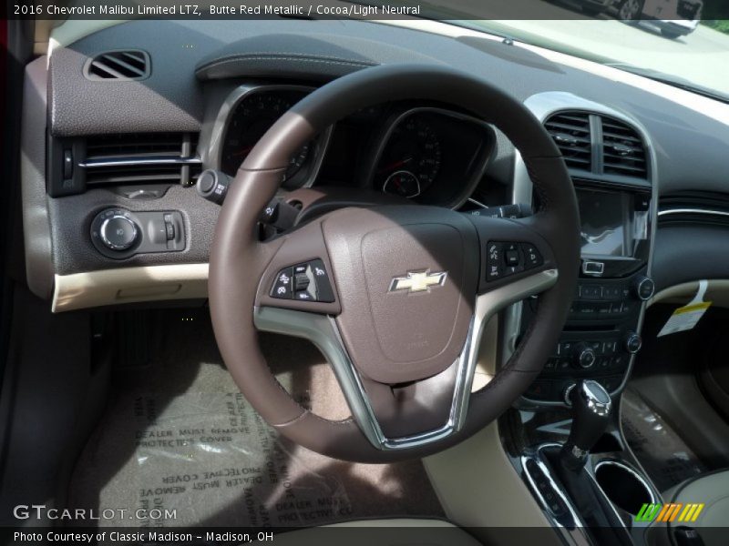 Butte Red Metallic / Cocoa/Light Neutral 2016 Chevrolet Malibu Limited LTZ
