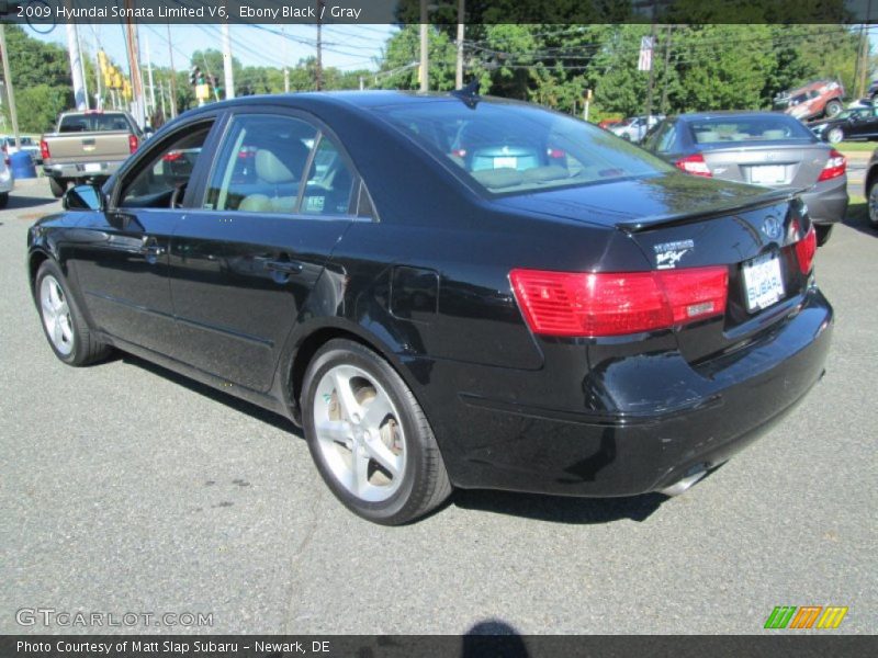 Ebony Black / Gray 2009 Hyundai Sonata Limited V6