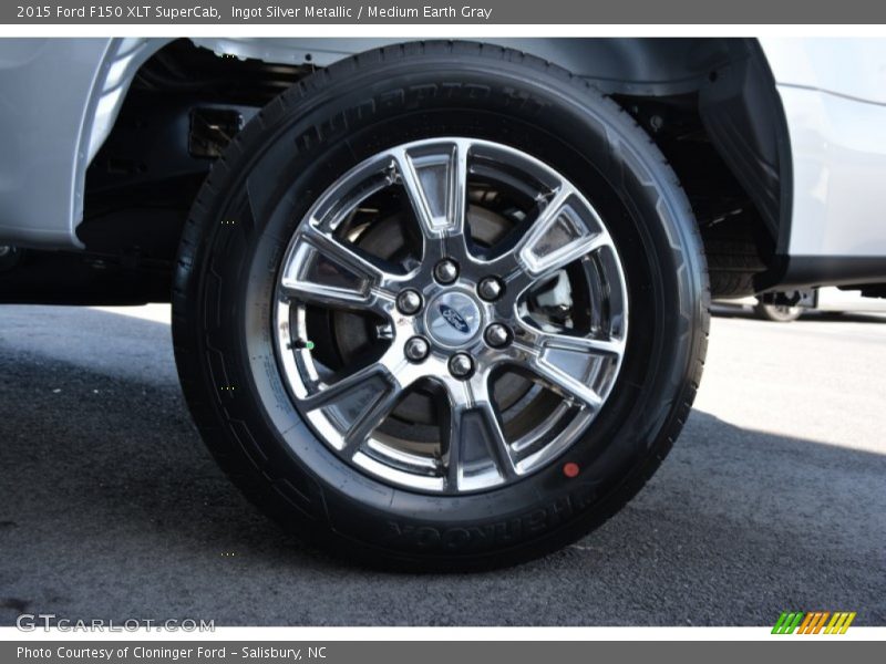 Ingot Silver Metallic / Medium Earth Gray 2015 Ford F150 XLT SuperCab