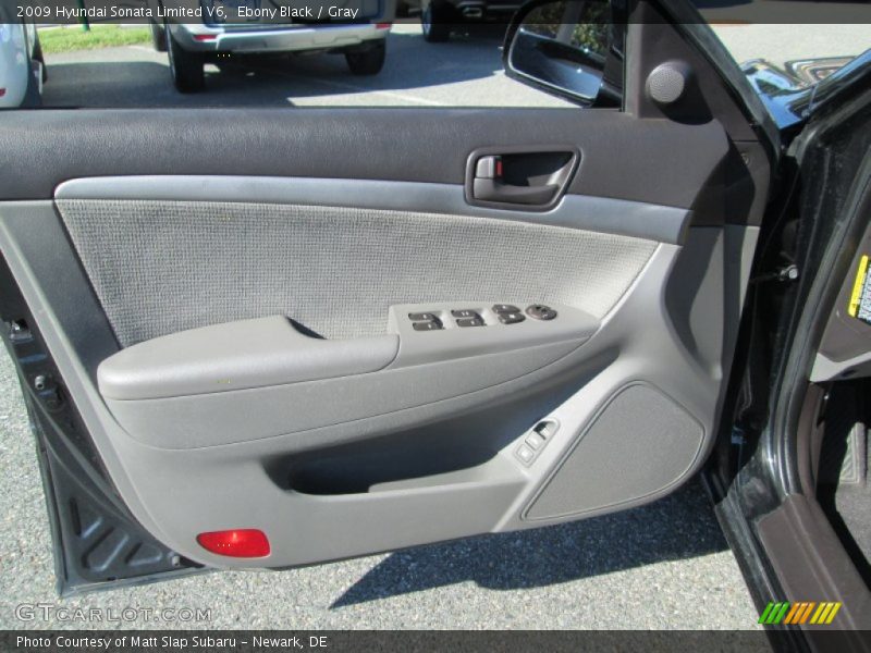 Ebony Black / Gray 2009 Hyundai Sonata Limited V6