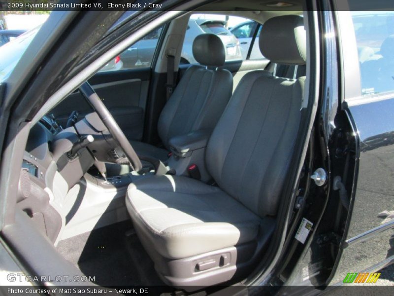 Ebony Black / Gray 2009 Hyundai Sonata Limited V6
