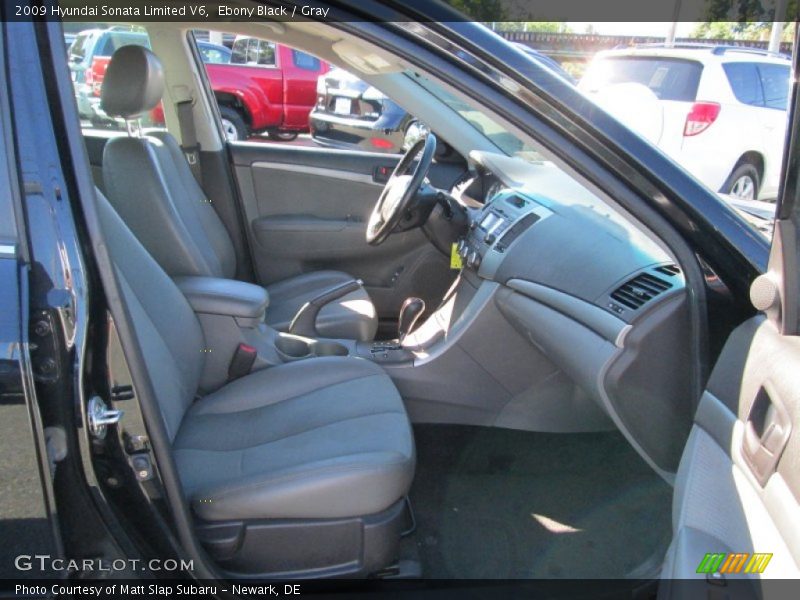 Ebony Black / Gray 2009 Hyundai Sonata Limited V6