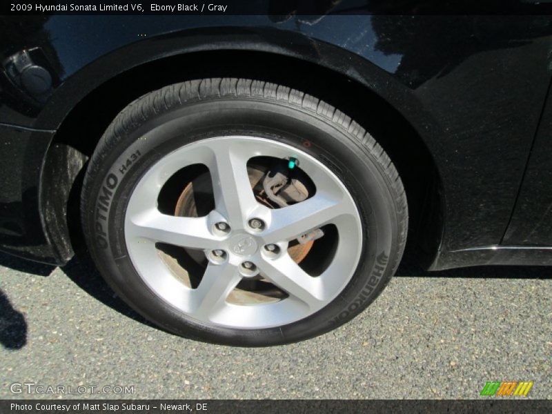 Ebony Black / Gray 2009 Hyundai Sonata Limited V6