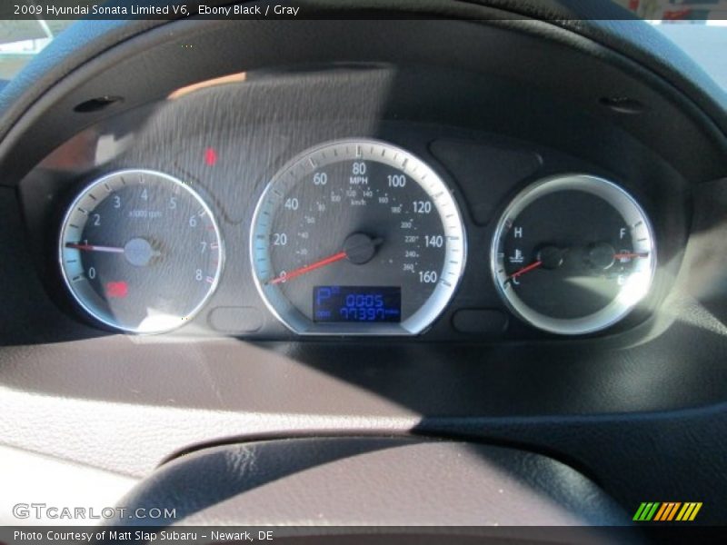 Ebony Black / Gray 2009 Hyundai Sonata Limited V6