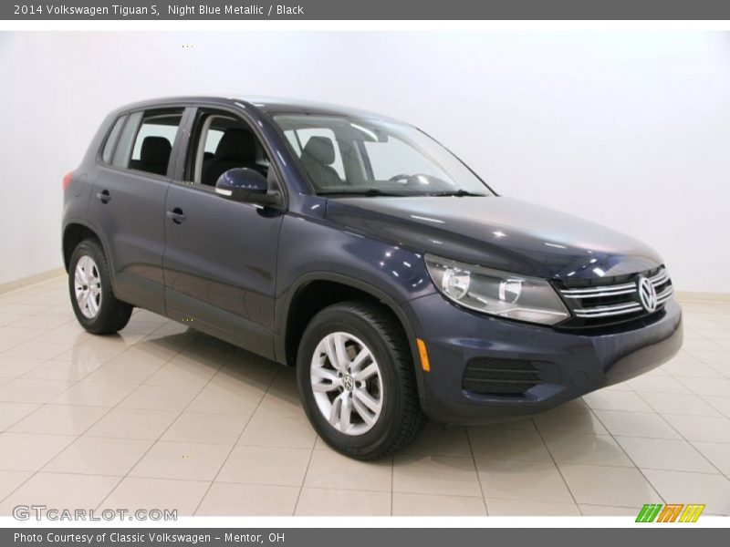 Night Blue Metallic / Black 2014 Volkswagen Tiguan S