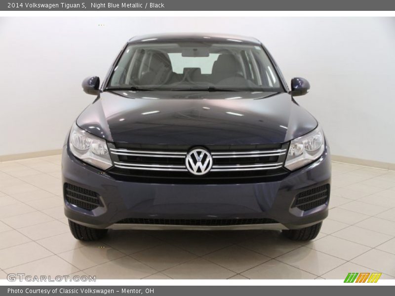 Night Blue Metallic / Black 2014 Volkswagen Tiguan S