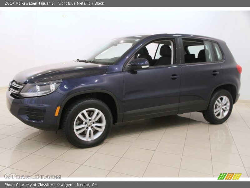 Night Blue Metallic / Black 2014 Volkswagen Tiguan S