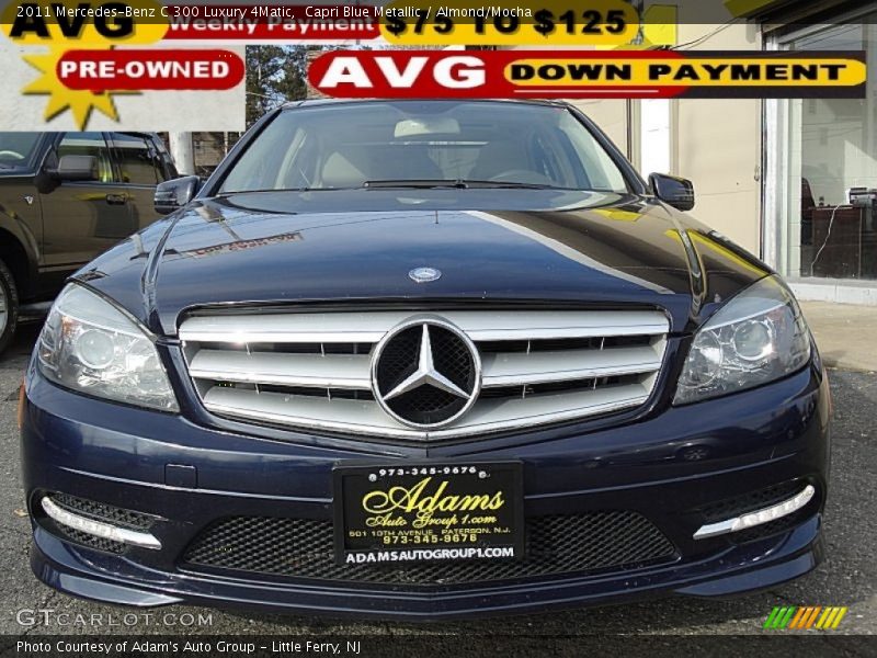 Capri Blue Metallic / Almond/Mocha 2011 Mercedes-Benz C 300 Luxury 4Matic