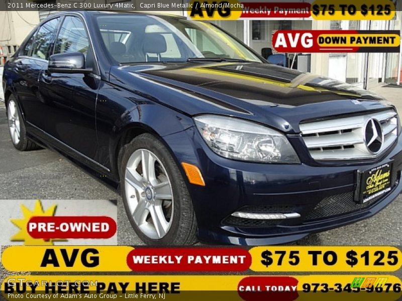 Capri Blue Metallic / Almond/Mocha 2011 Mercedes-Benz C 300 Luxury 4Matic