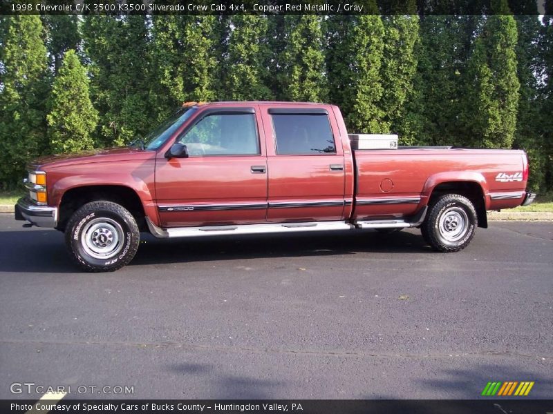 Copper Red Metallic / Gray 1998 Chevrolet C/K 3500 K3500 Silverado Crew Cab 4x4