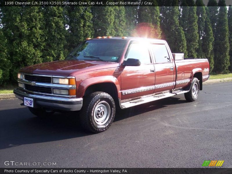 Copper Red Metallic / Gray 1998 Chevrolet C/K 3500 K3500 Silverado Crew Cab 4x4