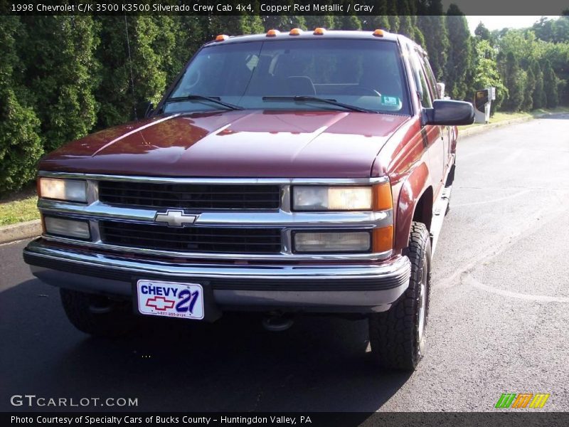 Copper Red Metallic / Gray 1998 Chevrolet C/K 3500 K3500 Silverado Crew Cab 4x4