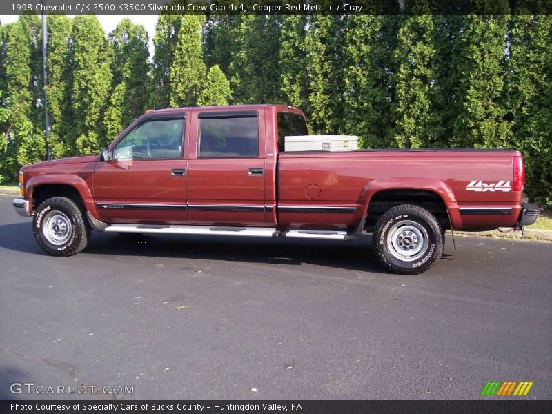 Copper Red Metallic / Gray 1998 Chevrolet C/K 3500 K3500 Silverado Crew Cab 4x4