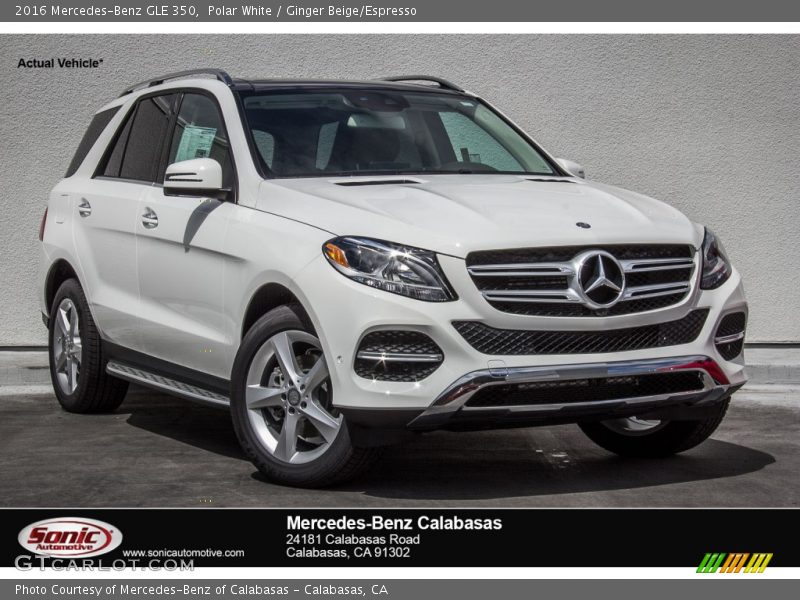 Polar White / Ginger Beige/Espresso 2016 Mercedes-Benz GLE 350