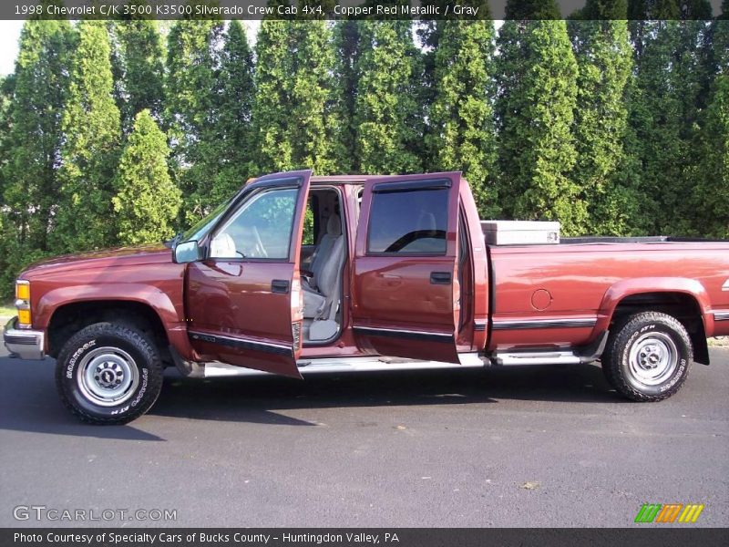 Copper Red Metallic / Gray 1998 Chevrolet C/K 3500 K3500 Silverado Crew Cab 4x4