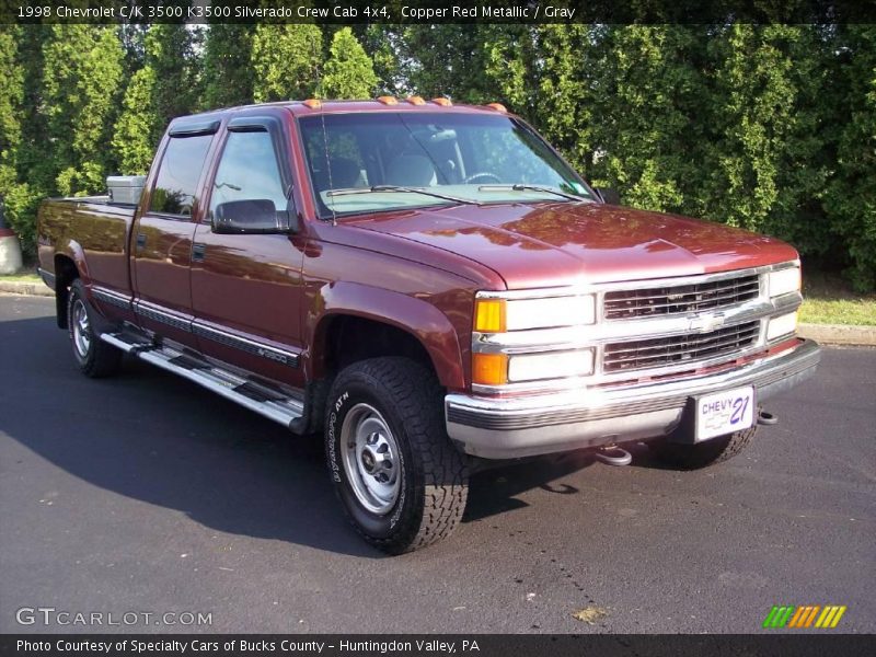 Copper Red Metallic / Gray 1998 Chevrolet C/K 3500 K3500 Silverado Crew Cab 4x4