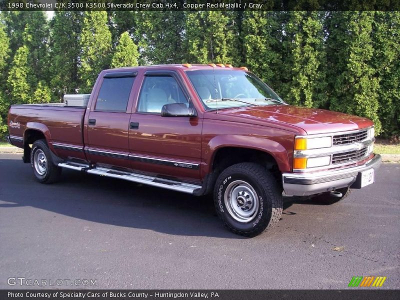 Copper Red Metallic / Gray 1998 Chevrolet C/K 3500 K3500 Silverado Crew Cab 4x4