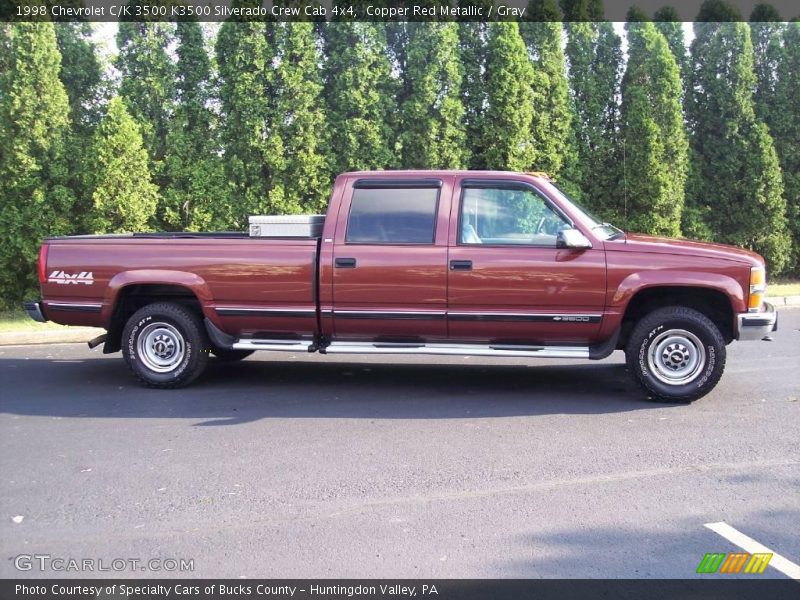 Copper Red Metallic / Gray 1998 Chevrolet C/K 3500 K3500 Silverado Crew Cab 4x4