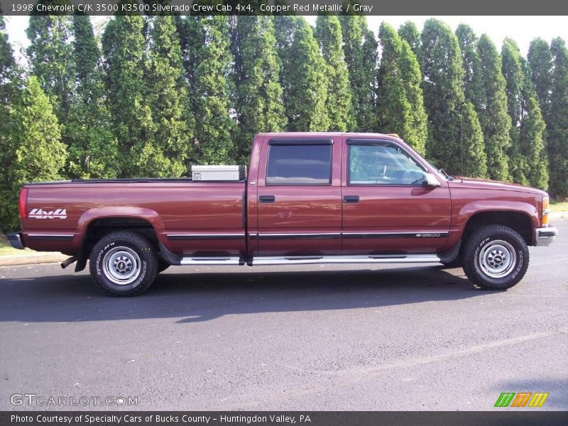 Copper Red Metallic / Gray 1998 Chevrolet C/K 3500 K3500 Silverado Crew Cab 4x4