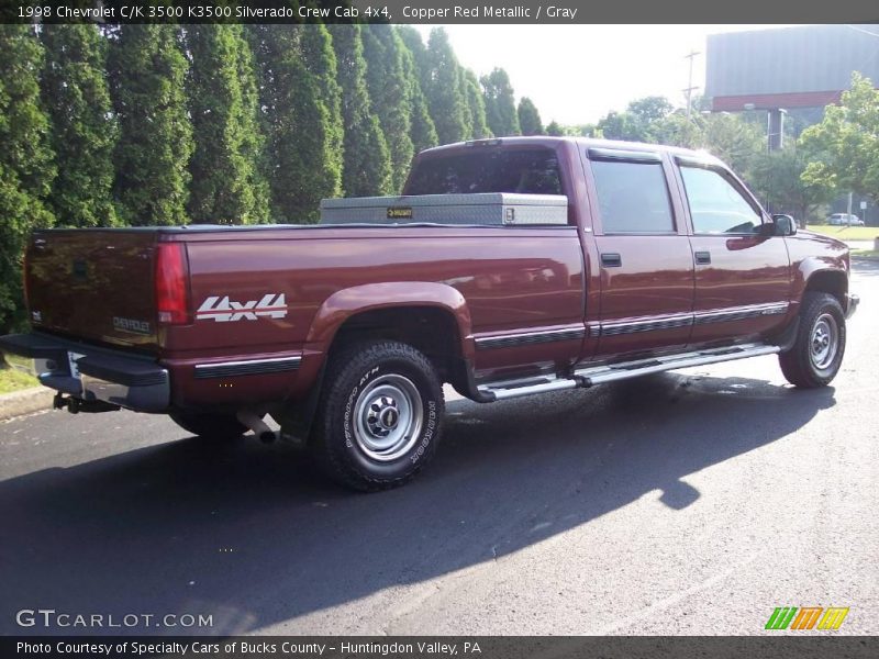Copper Red Metallic / Gray 1998 Chevrolet C/K 3500 K3500 Silverado Crew Cab 4x4
