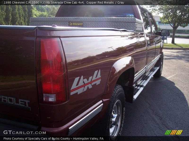 Copper Red Metallic / Gray 1998 Chevrolet C/K 3500 K3500 Silverado Crew Cab 4x4