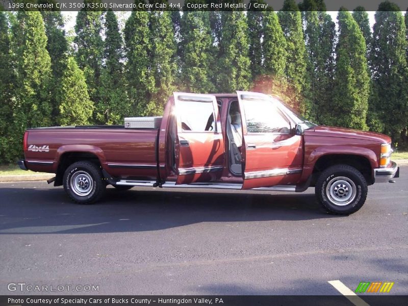 Copper Red Metallic / Gray 1998 Chevrolet C/K 3500 K3500 Silverado Crew Cab 4x4