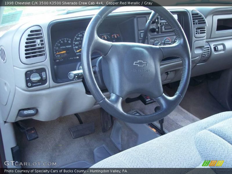 Copper Red Metallic / Gray 1998 Chevrolet C/K 3500 K3500 Silverado Crew Cab 4x4