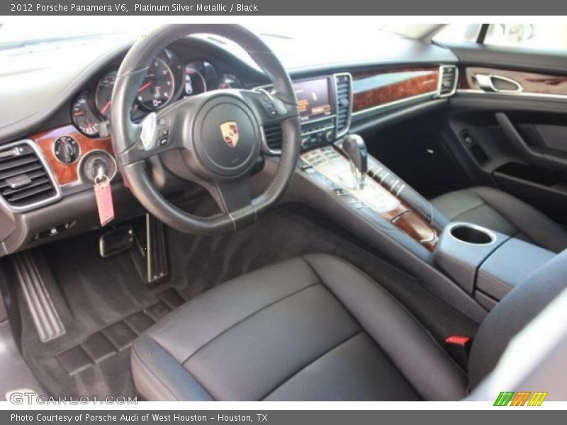 Platinum Silver Metallic / Black 2012 Porsche Panamera V6