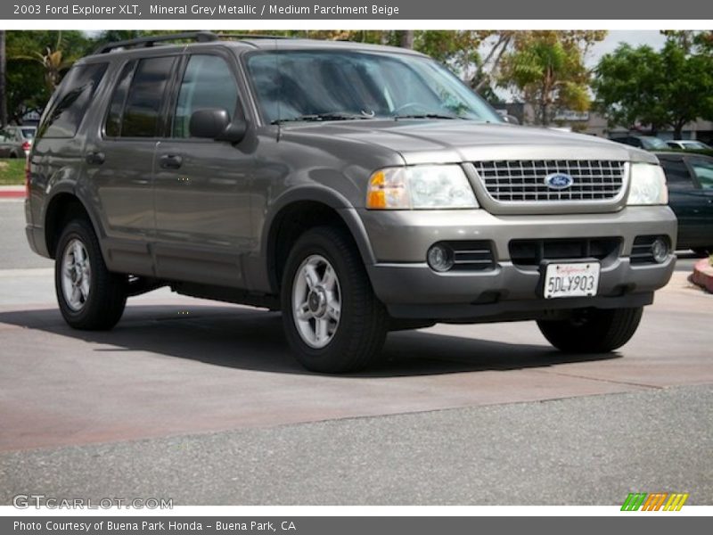 Mineral Grey Metallic / Medium Parchment Beige 2003 Ford Explorer XLT