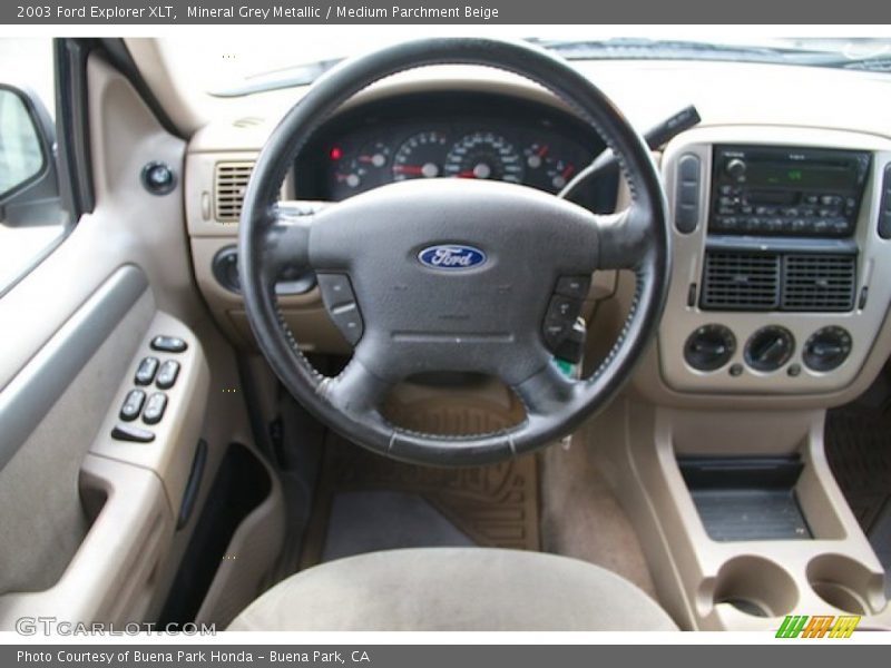 Mineral Grey Metallic / Medium Parchment Beige 2003 Ford Explorer XLT