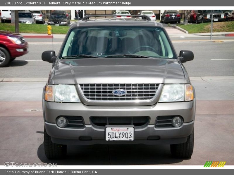 Mineral Grey Metallic / Medium Parchment Beige 2003 Ford Explorer XLT