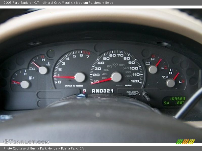 Mineral Grey Metallic / Medium Parchment Beige 2003 Ford Explorer XLT