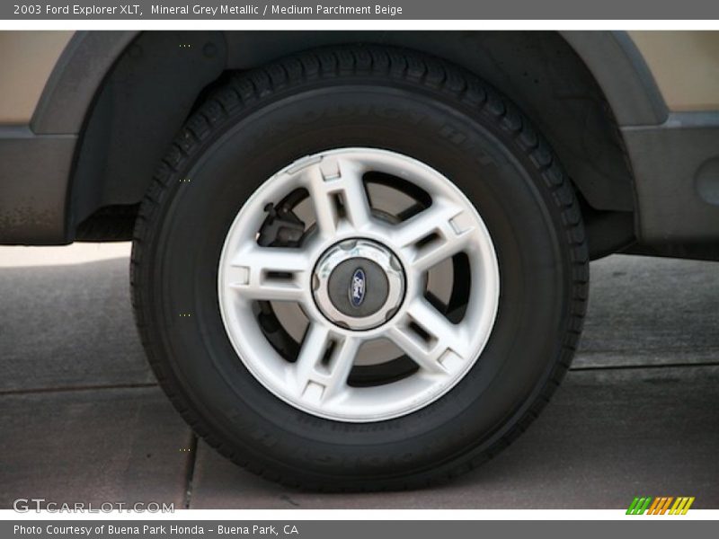 Mineral Grey Metallic / Medium Parchment Beige 2003 Ford Explorer XLT