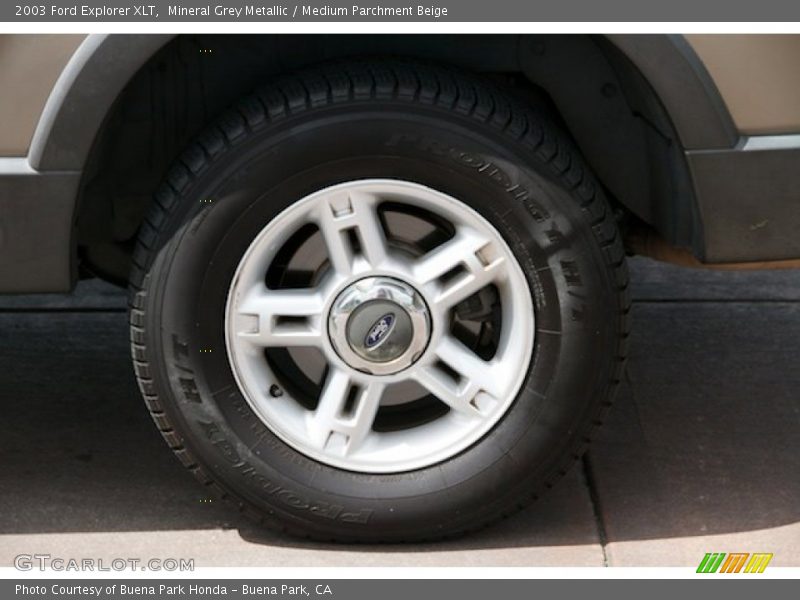 Mineral Grey Metallic / Medium Parchment Beige 2003 Ford Explorer XLT
