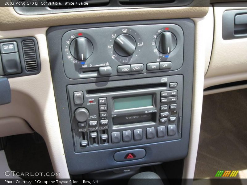 White / Beige 2003 Volvo C70 LT Convertible