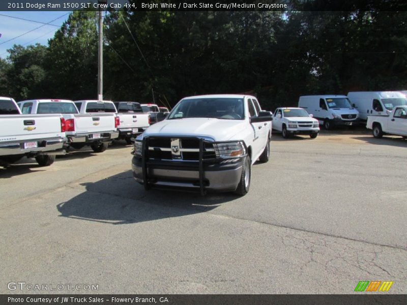 Bright White / Dark Slate Gray/Medium Graystone 2011 Dodge Ram 1500 SLT Crew Cab 4x4