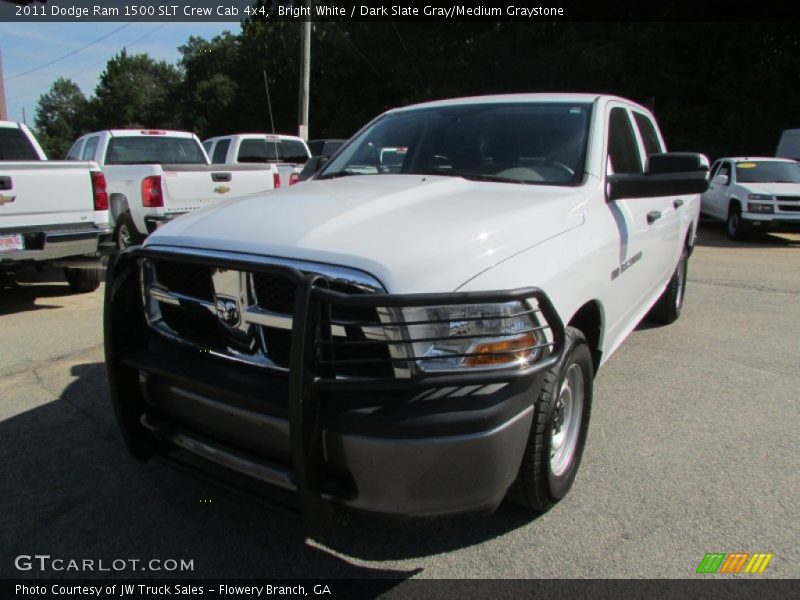Bright White / Dark Slate Gray/Medium Graystone 2011 Dodge Ram 1500 SLT Crew Cab 4x4