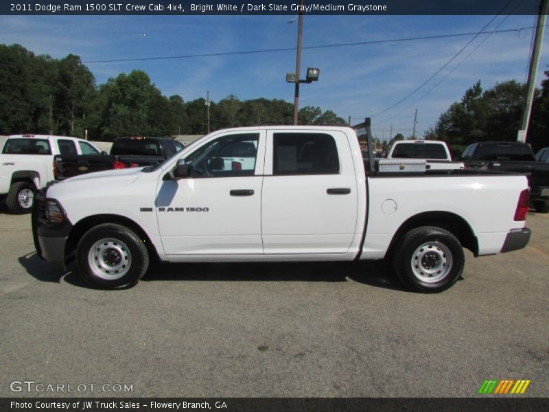 Bright White / Dark Slate Gray/Medium Graystone 2011 Dodge Ram 1500 SLT Crew Cab 4x4