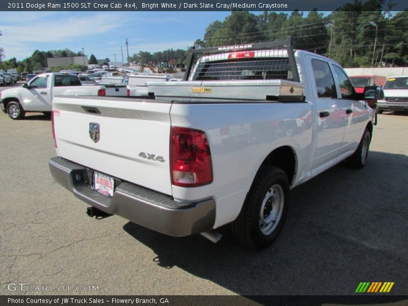 Bright White / Dark Slate Gray/Medium Graystone 2011 Dodge Ram 1500 SLT Crew Cab 4x4